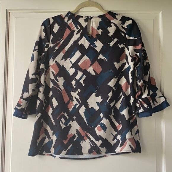 Pretty Abstract Print Blouse By Jade - Picture 4 of 5